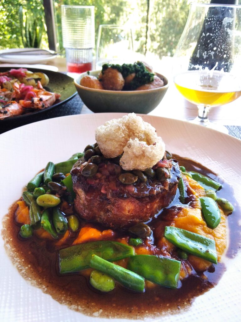 A pork belly dish at Wilve Vy restaurant in Durbanville