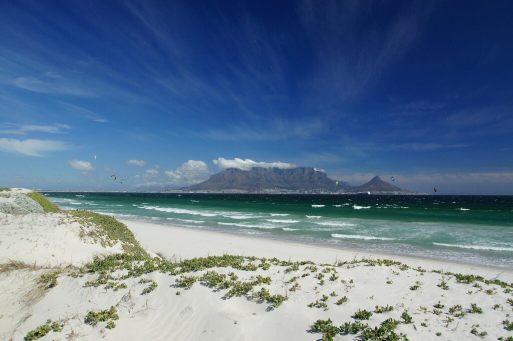 View of Bloubergstrand Beach
